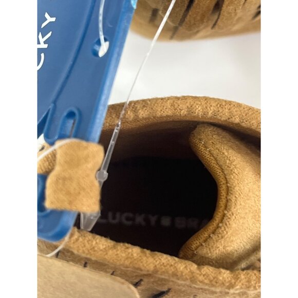 Lucky Brand Baby Girls Fringe Faux Suede Booties Size 1 Tan - Picture 9 of 11